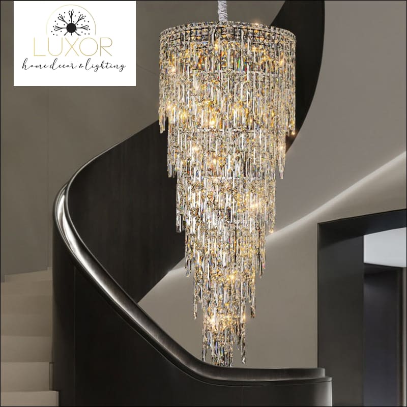 Crystal Cascade Chandelier | Luxor Home Decor & Lighting