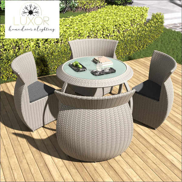 5 piece best sale rattan set