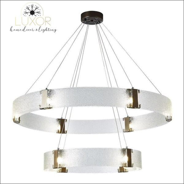 Parallel Two-Tier Ring Chandelier