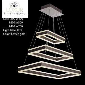 chandeliers Antini Modern Square Chandelier - Luxor Home Decor & Lighting