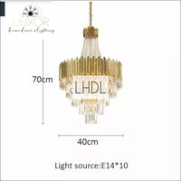 Arca Grande Crystal Chandelier - 10 Lights - D40 H69cm - chandeliers