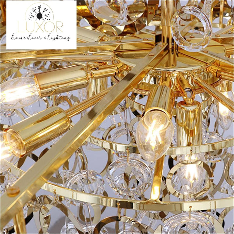 chandeliers Benzinger Gold Crystal Chandelier - Luxor Home Decor & Lighting