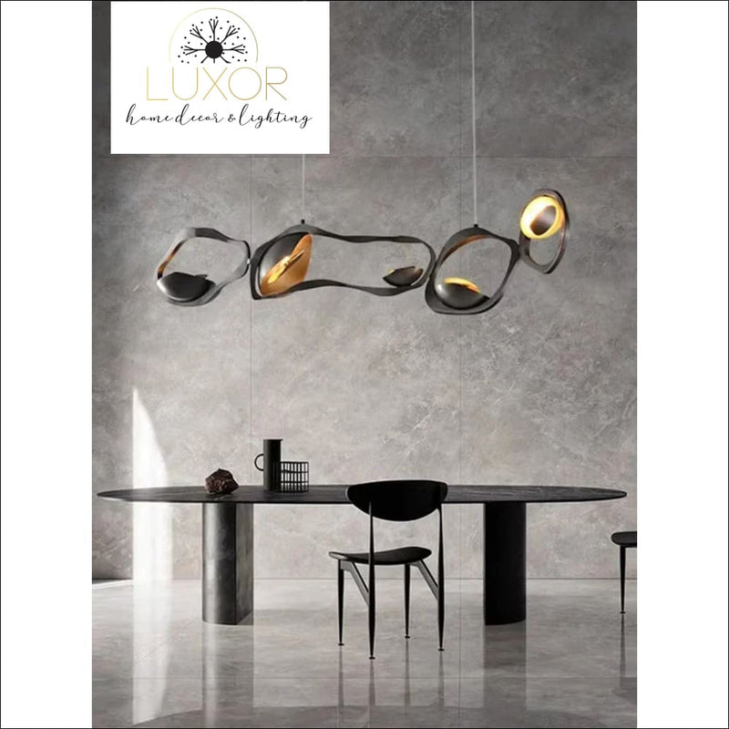 Black Lava Suspension Chandelier - chandelier