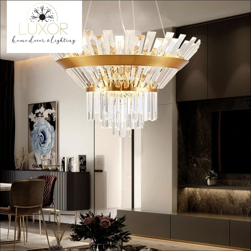 chandeliers Brilini Crystal Round Chandelier - Luxor Home Decor & Lighting