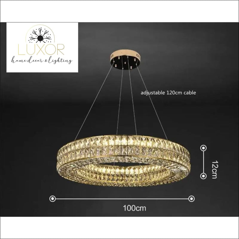 Cardoso Crystal Chandelier - Gold / Dia100xH20cm / Warm White - 3000k - chandeliers