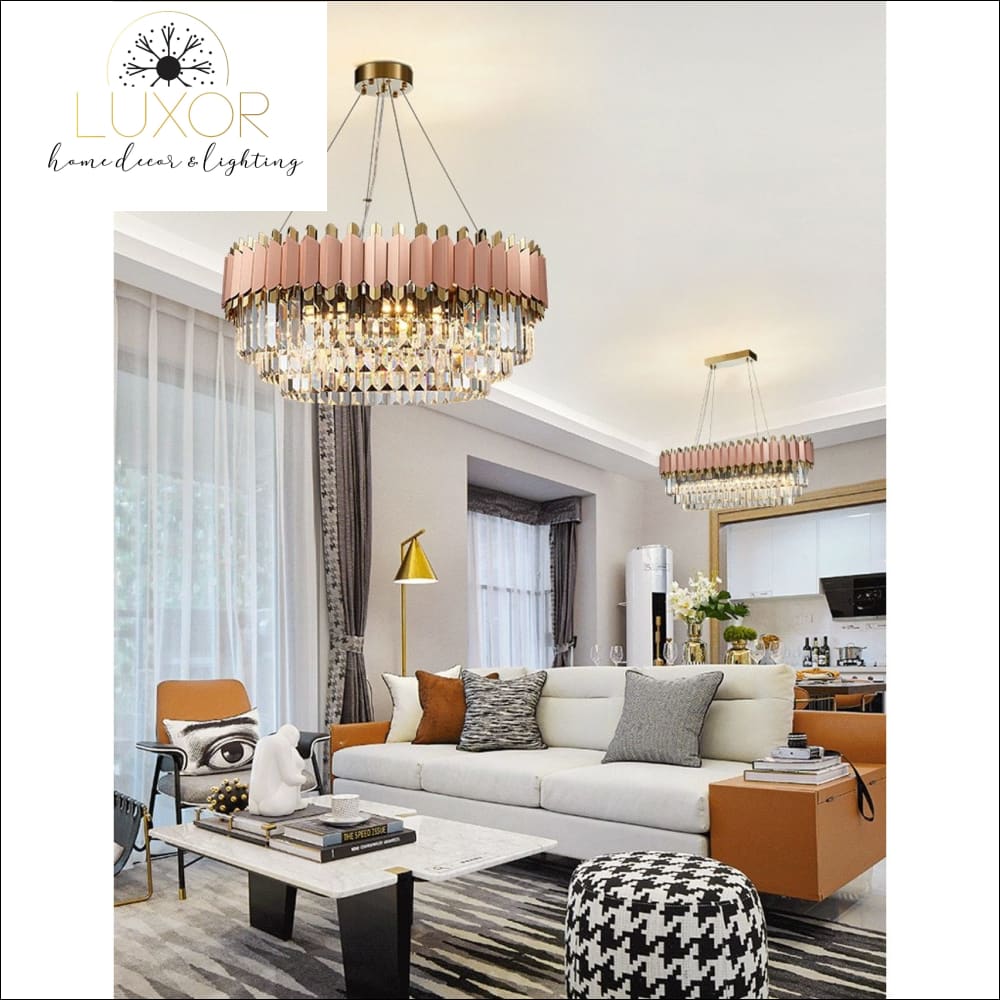 chandeliers Castillo Rose Gold Classic Crystal Chandelier - Luxor Home Decor & Lighting