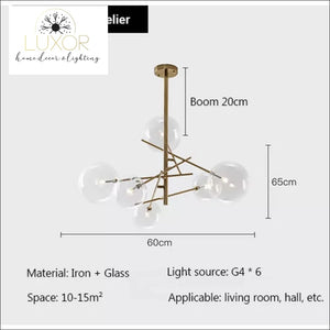 Europa Glass Bubble Pendant Light - chandeliers