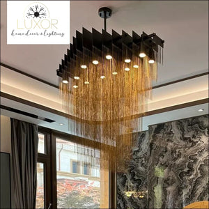 Luxe Cascade Chandelier - chandeliers