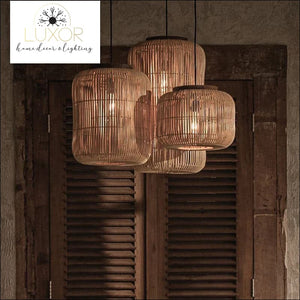 Modern Rattan Pendant Light - pendant lighting