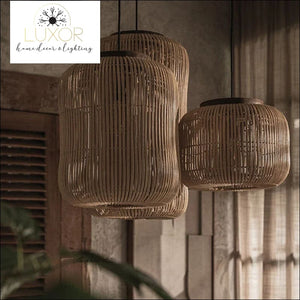 Modern Rattan Pendant Light - pendant lighting