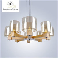 chandeliers Molini Glass Wooden Chandelier - Luxor Home Decor & Lighting