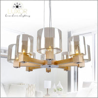 chandeliers Molini Glass Wooden Chandelier - Luxor Home Decor & Lighting