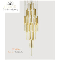 chandelier Obilina Luxury Spiral Crystal Chandelier - Luxor Home Decor & Lighting