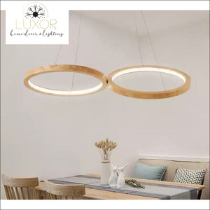 pendant lighting Orly Wooden LED Chandelier - Luxor Home Decor & Lighting