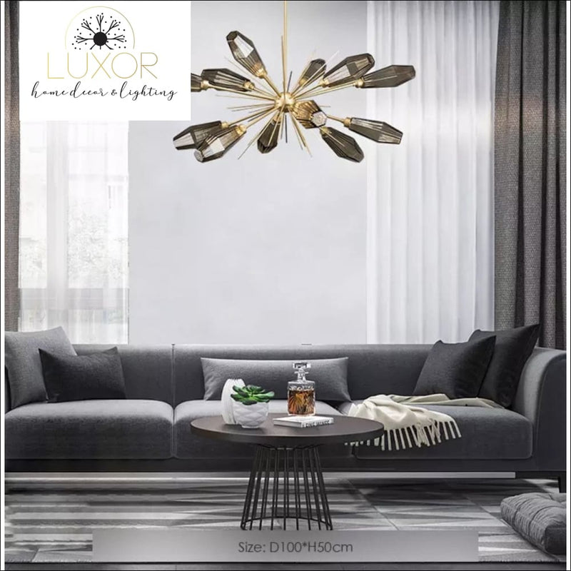 chandeliers San Vicente Smoky Glass Chandelier - Luxor Home Decor & Lighting