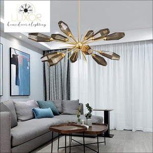 chandeliers San Vicente Smoky Glass Chandelier - Luxor Home Decor & Lighting