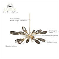 chandeliers San Vicente Smoky Glass Chandelier - Luxor Home Decor & Lighting